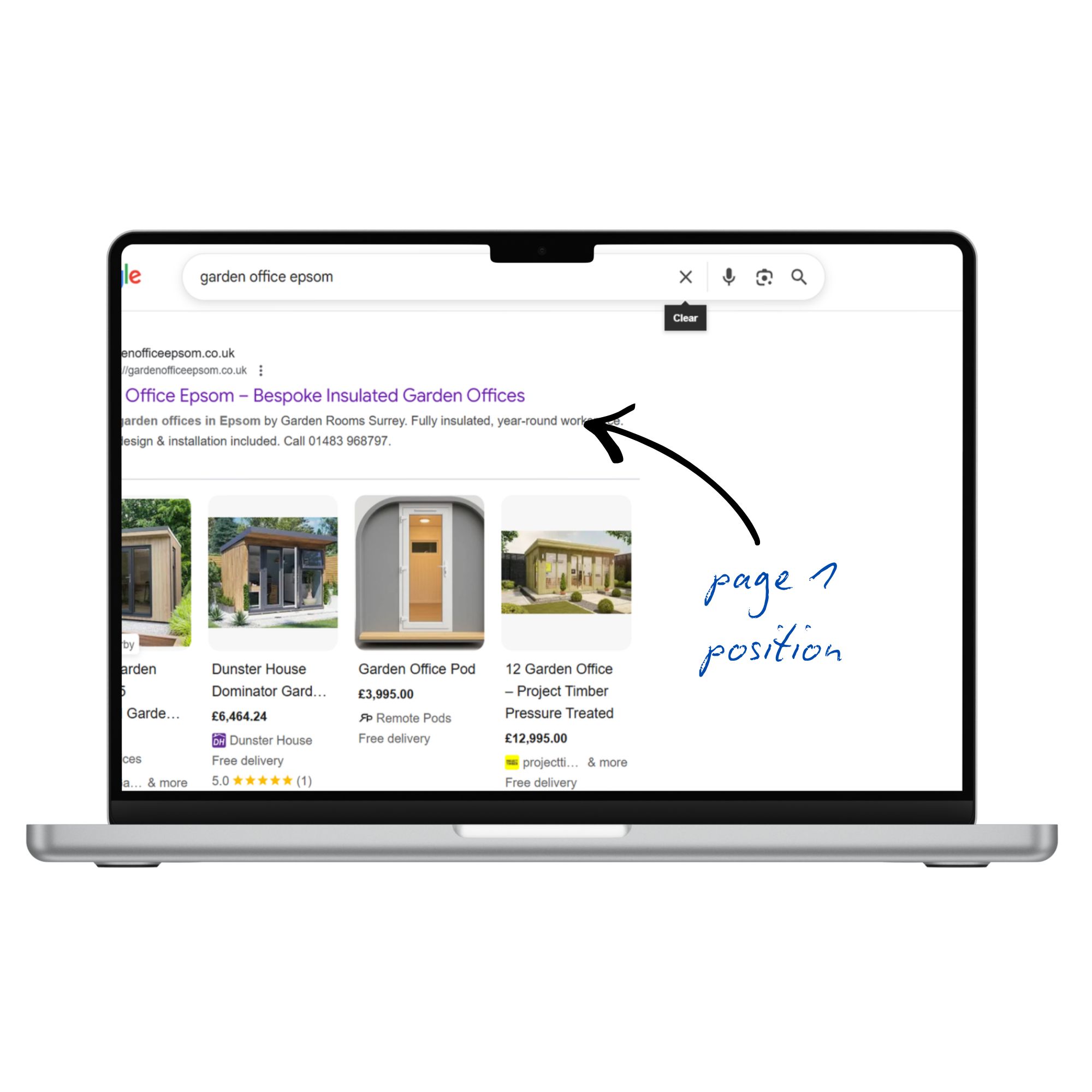 Page 1 ranking example